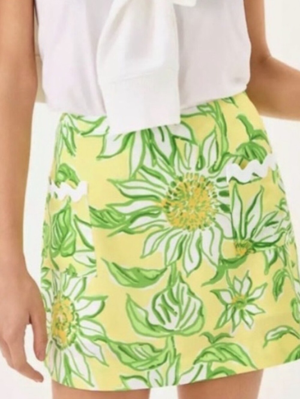 Lilly Pulitzer Gardner Mini Skirt Skort Ric Rac Trim Size 2 Resort Beach Preppy - Picture 2 of 9